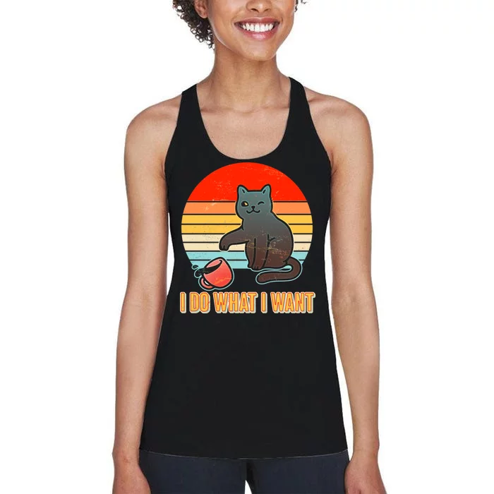 I Do What I Want Bad Cat Women's Racerback Tank