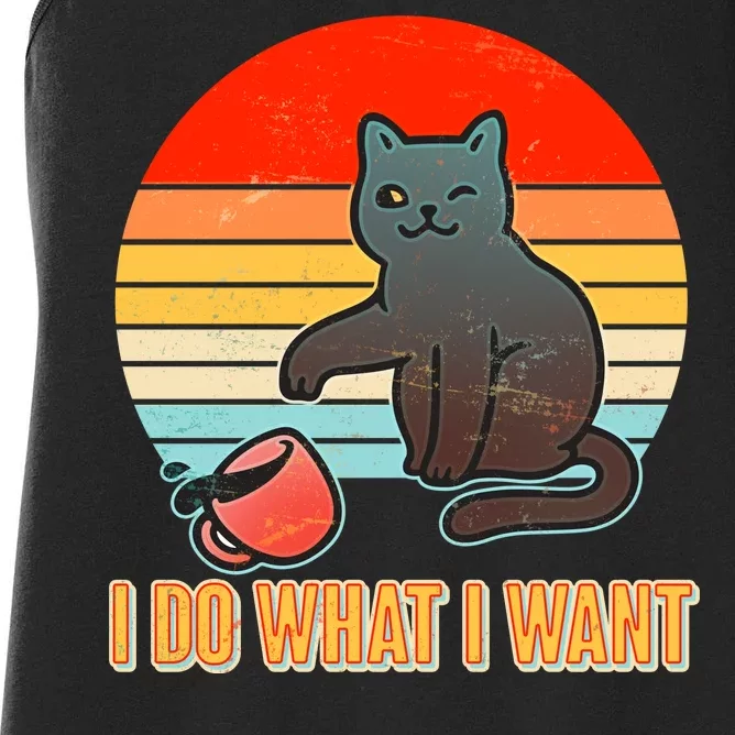 I Do What I Want Bad Cat Women's Racerback Tank