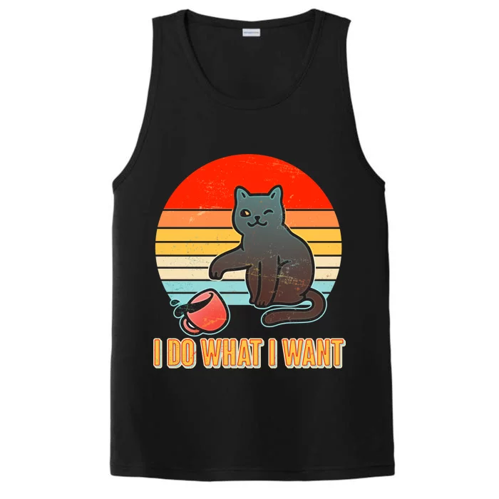 I Do What I Want Bad Cat Performance Tank