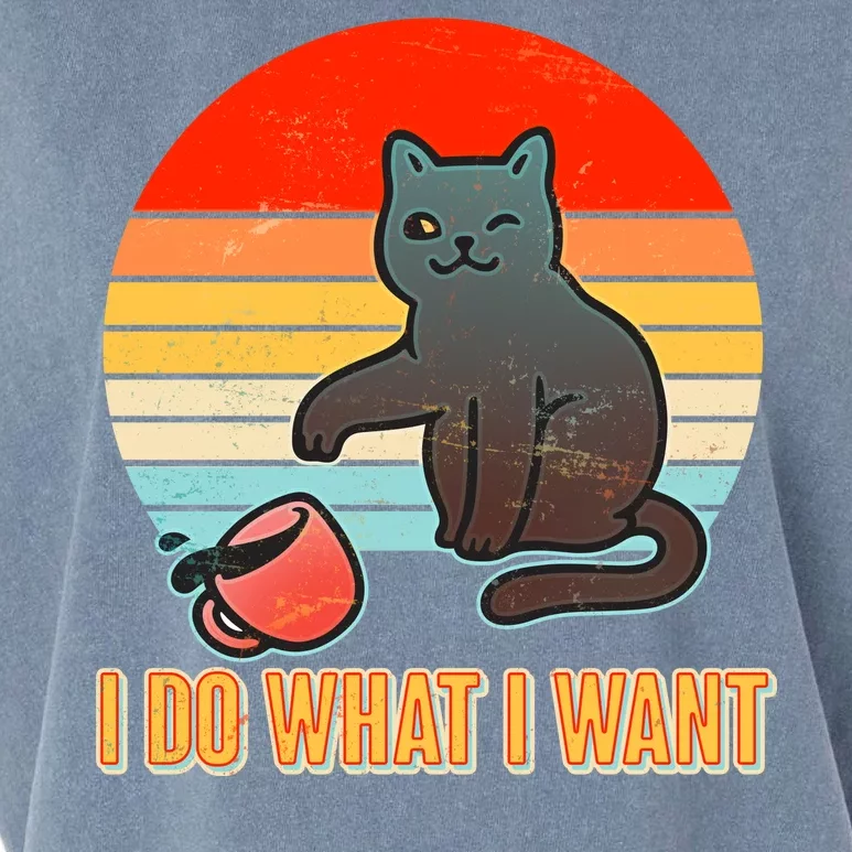 I Do What I Want Bad Cat Garment-Dyed Women's Muscle Tee