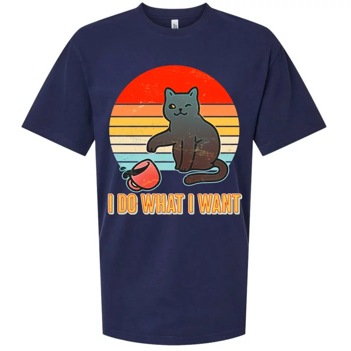 I Do What I Want Bad Cat Sueded Cloud Jersey T-Shirt