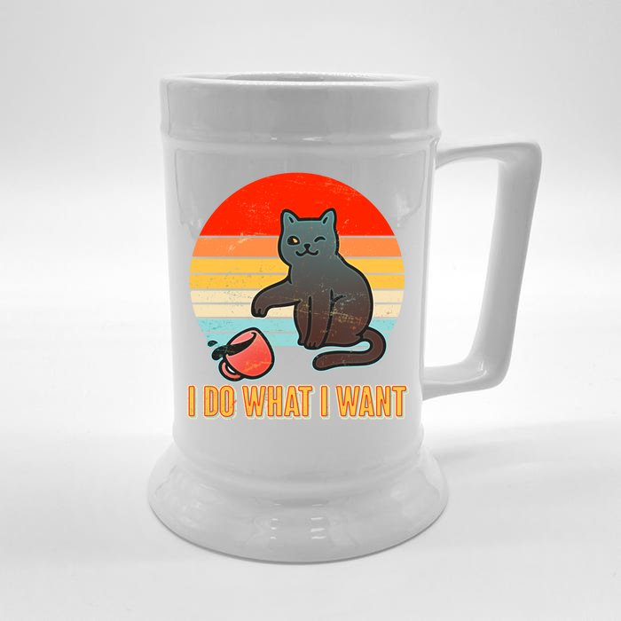 I Do What I Want Bad Cat Front & Back Beer Stein