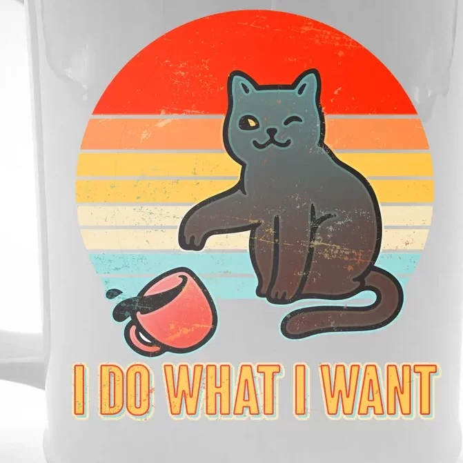 I Do What I Want Bad Cat Front & Back Beer Stein