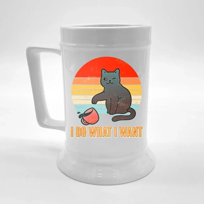 I Do What I Want Bad Cat Front & Back Beer Stein