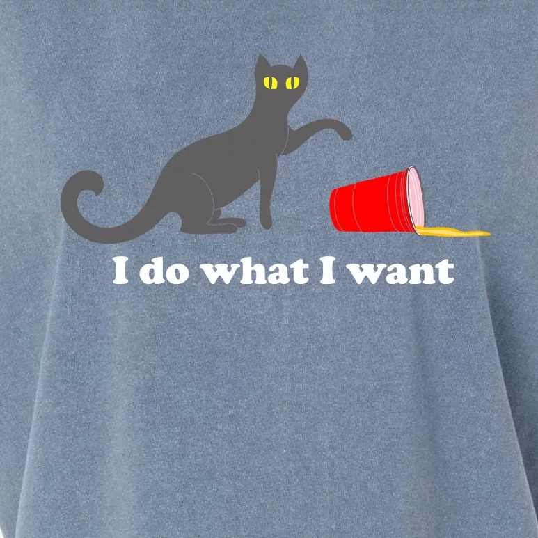 I Do What I Want Evil Cat Garment-Dyed Women's Muscle Tee