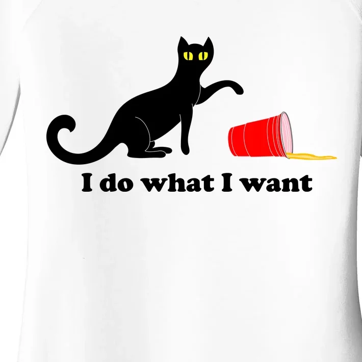 I Do What I Want Evil Cat Women's Perfect Tri Tunic Long Sleeve Shirt