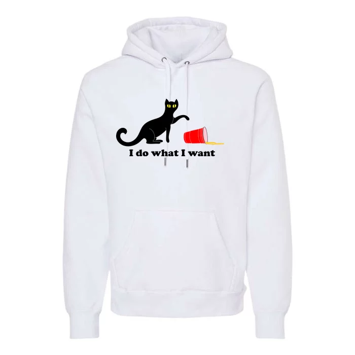 I Do What I Want Evil Cat Premium Hoodie