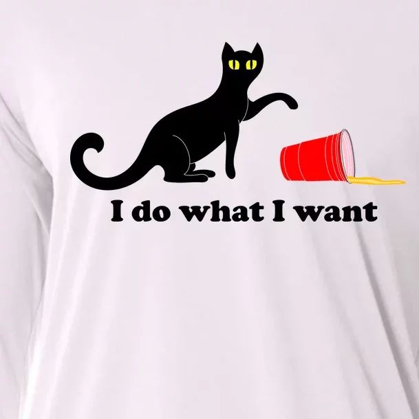 I Do What I Want Evil Cat Cooling Performance Long Sleeve Crew