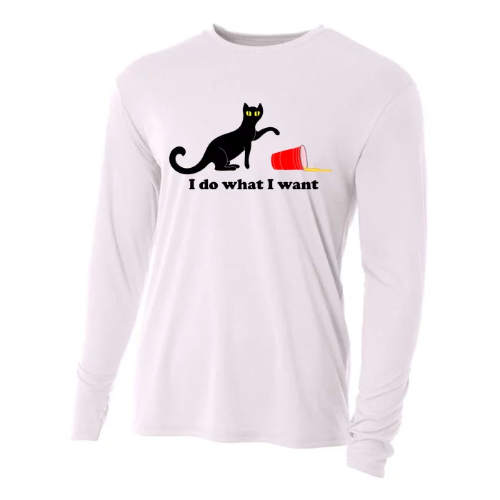 I Do What I Want Evil Cat Cooling Performance Long Sleeve Crew