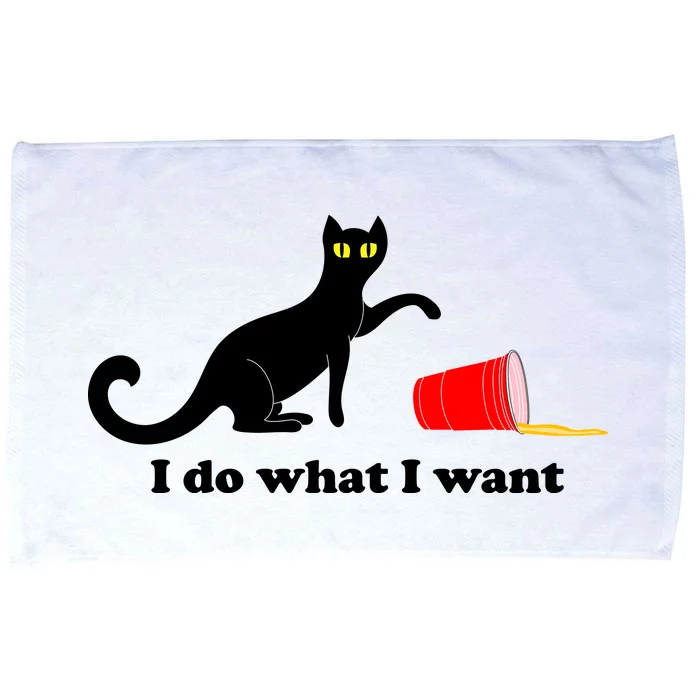 I Do What I Want Evil Cat Microfiber Hand Towel