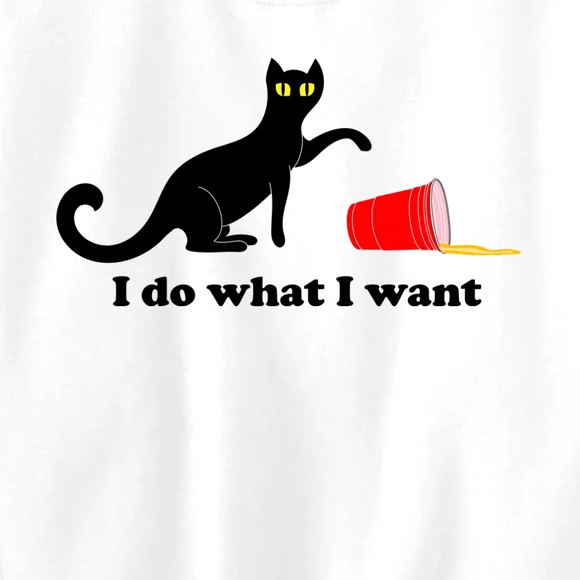 I Do What I Want Evil Cat Kids Sweatshirt