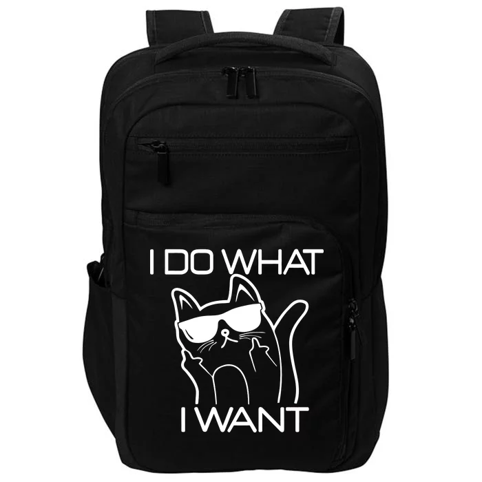 I Do What I Want Funny Cat Impact Tech Backpack