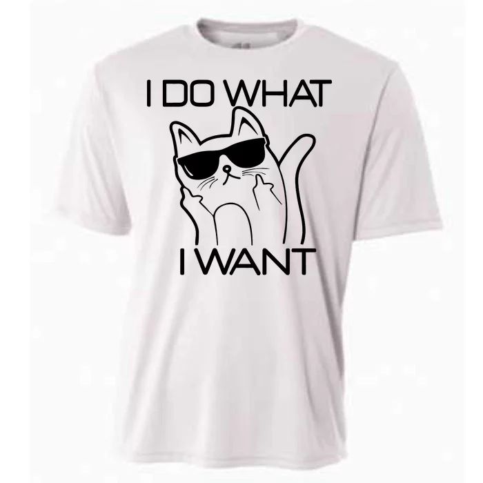 I Do What I Want Funny Cat Cooling Performance Crew T-Shirt