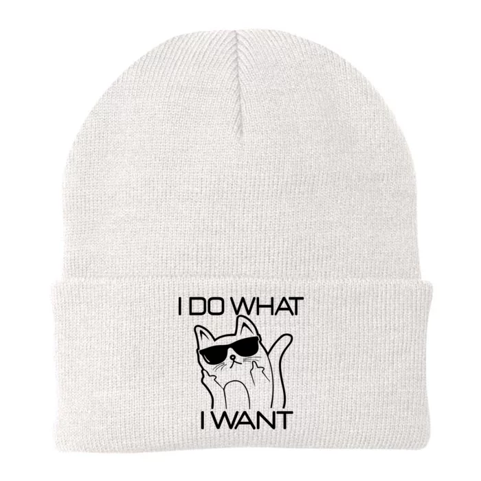 I Do What I Want Funny Cat Knit Cap Winter Beanie