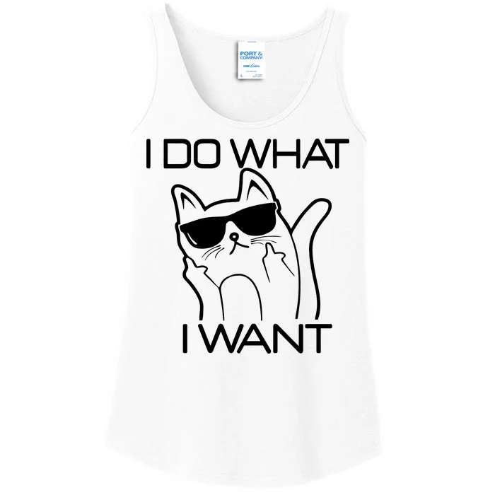 I Do What I Want Funny Cat Ladies Essential Tank