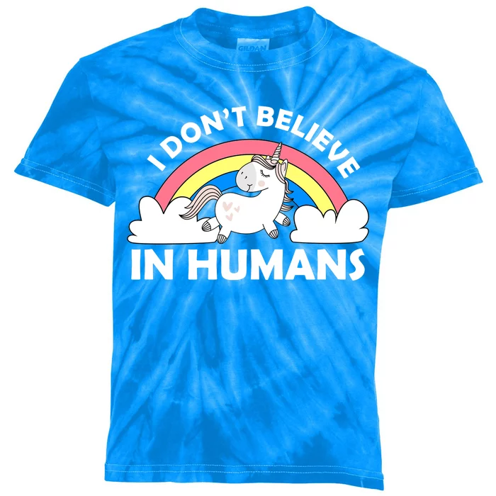 I Don't Believe In Humans Kids Tie-Dye T-Shirt