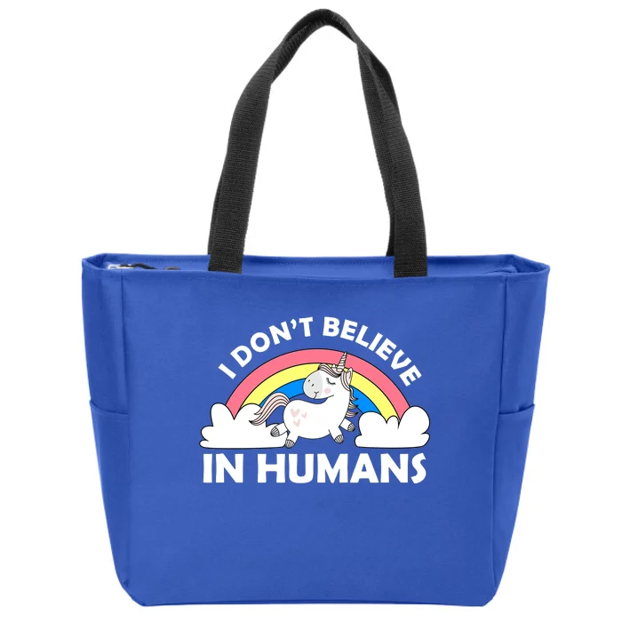 I Don't Believe In Humans Zip Tote Bag