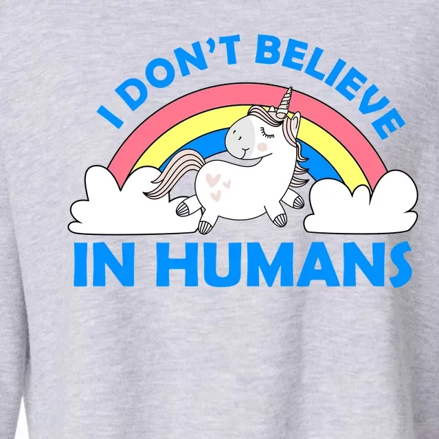 I Don't Believe In Humans Cropped Pullover Crew