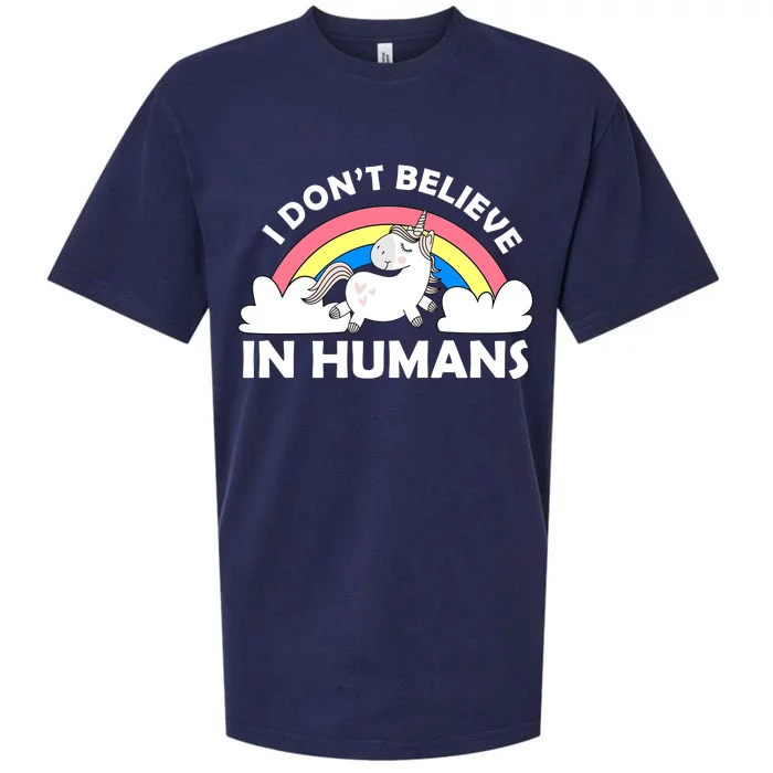 I Don't Believe In Humans Sueded Cloud Jersey T-Shirt