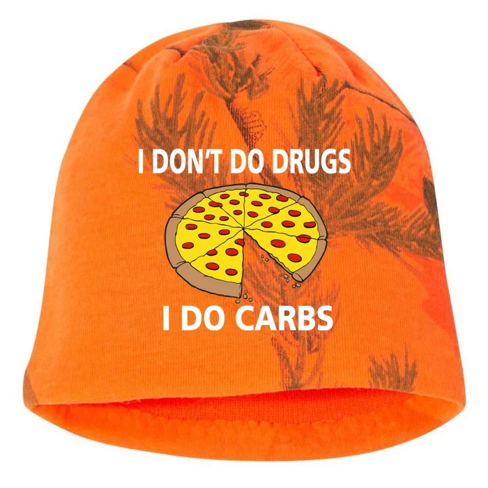 I Don't Do Drugs I Do Carbs Kati - Camo Knit Beanie