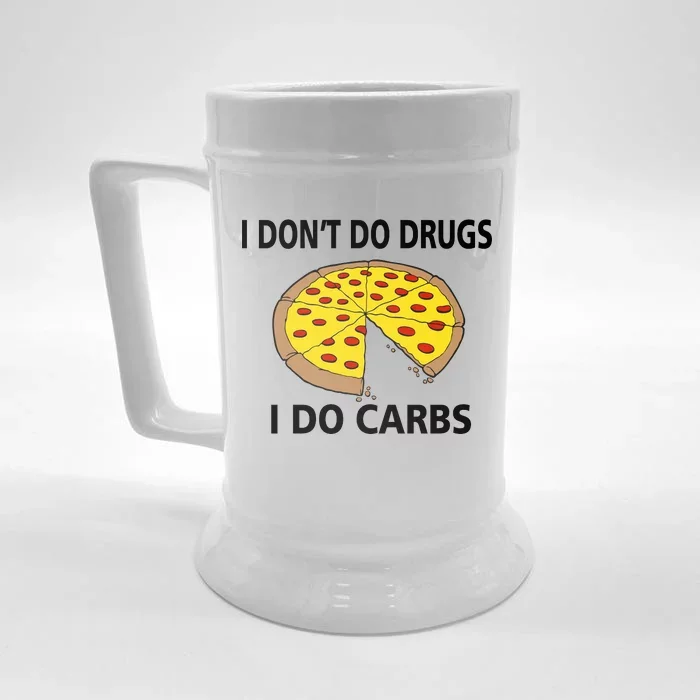 I Don't Do Drugs I Do Carbs Front & Back Beer Stein