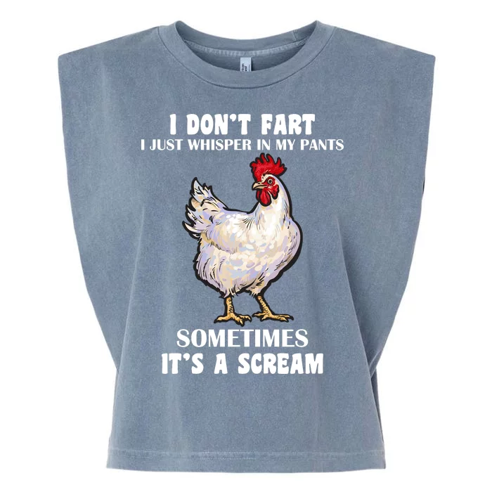 I Don't Fart I whisper In My Pants It's A Scream Garment-Dyed Women's Muscle Tee