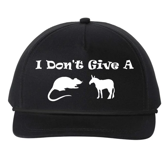 I Don't Give A Rat's Ass Snapback Five-Panel Rope Hat