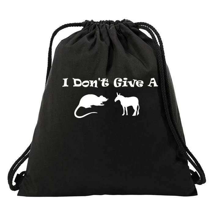 I Don't Give A Rat's Ass Drawstring Bag