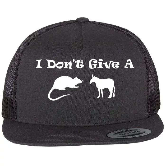 I Don't Give A Rat's Ass Flat Bill Trucker Hat