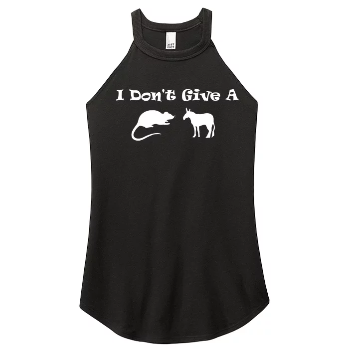 I Don't Give A Rat's Ass Women’s Perfect Tri Rocker Tank