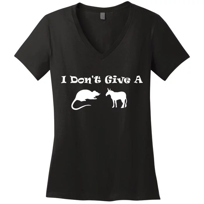 I Don't Give A Rat's Ass Women's V-Neck T-Shirt