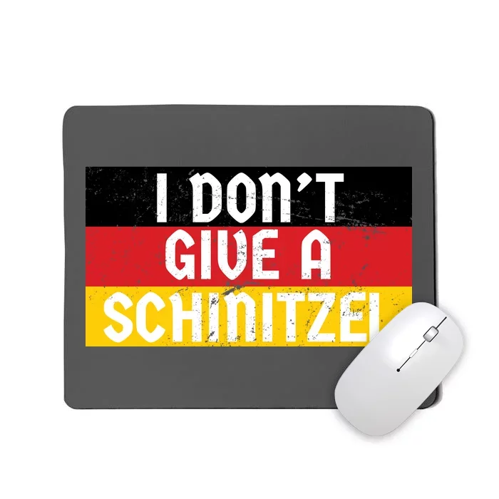 I Don't Give A Schnitzel Funny Oktoberfest Mousepad