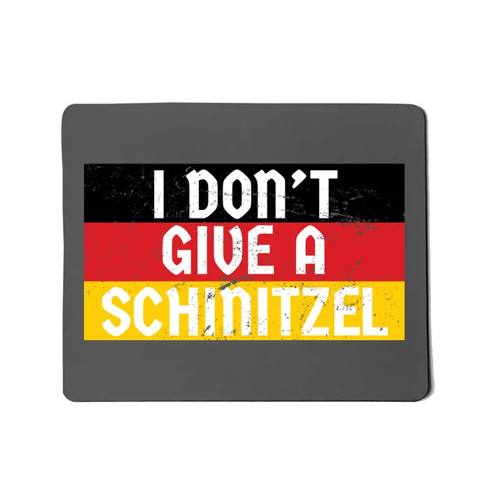 I Don't Give A Schnitzel Funny Oktoberfest Mousepad