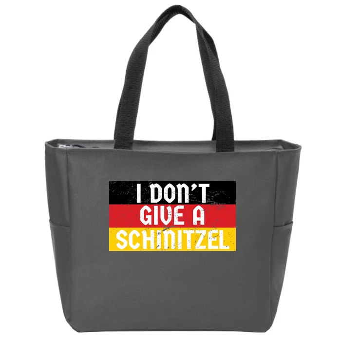 I Don't Give A Schnitzel Funny Oktoberfest Zip Tote Bag