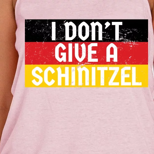 I Don't Give A Schnitzel Funny Oktoberfest Women's Knotted Racerback Tank