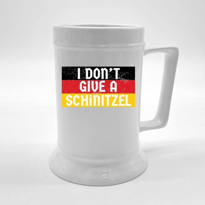 I Don't Give A Schnitzel Funny Oktoberfest Front & Back Beer Stein