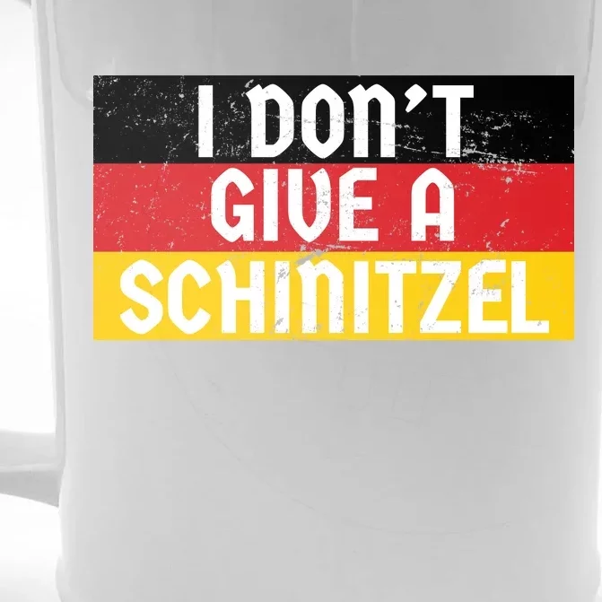 I Don't Give A Schnitzel Funny Oktoberfest Front & Back Beer Stein