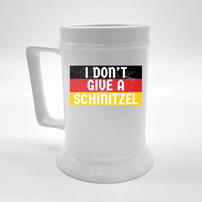 I Don't Give A Schnitzel Funny Oktoberfest Front & Back Beer Stein