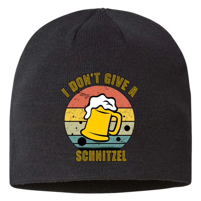 I Don't Give A Schnitzel Funny Oktoberfest Beer 8 1/2in Sustainable Knit Beanie