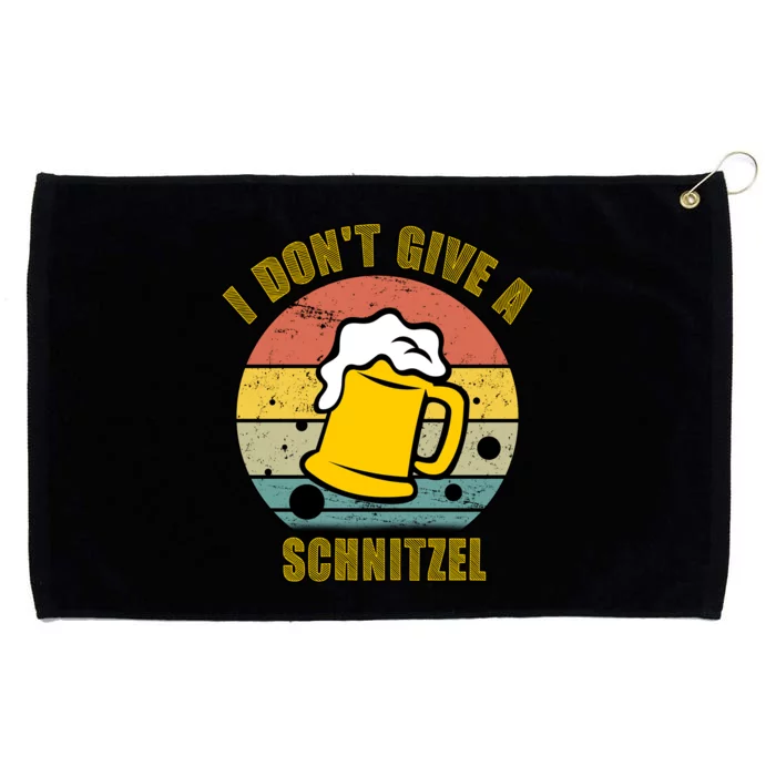 I Don't Give A Schnitzel Funny Oktoberfest Beer Grommeted Golf Towel