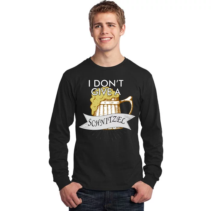 I Don't Give A Schnitzel Oktoberfest Beer Tall Long Sleeve T-Shirt