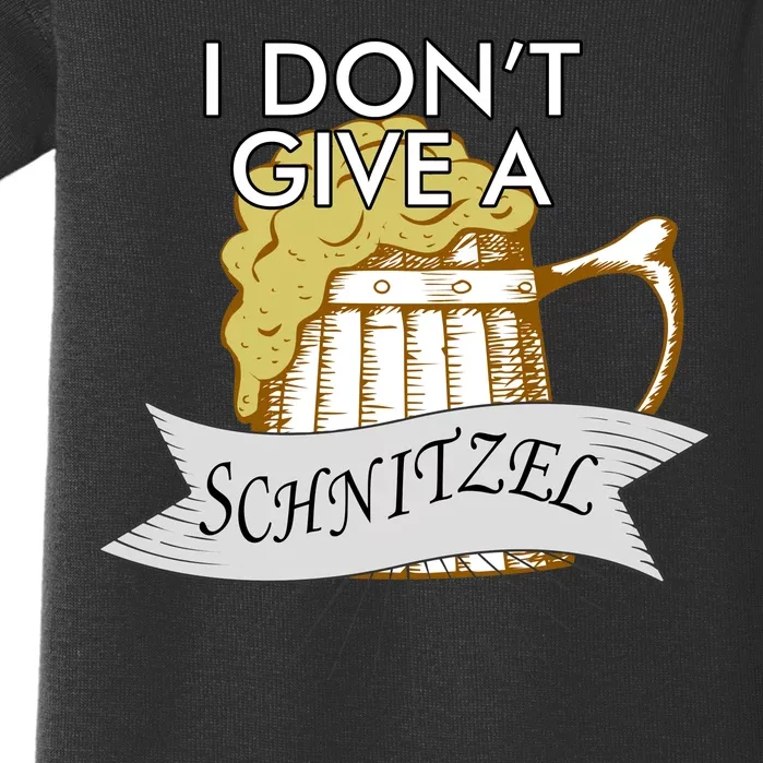 I Don't Give A Schnitzel Oktoberfest Beer Baby Bodysuit