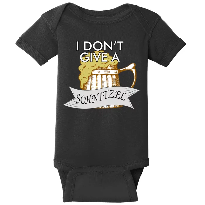 I Don't Give A Schnitzel Oktoberfest Beer Baby Bodysuit