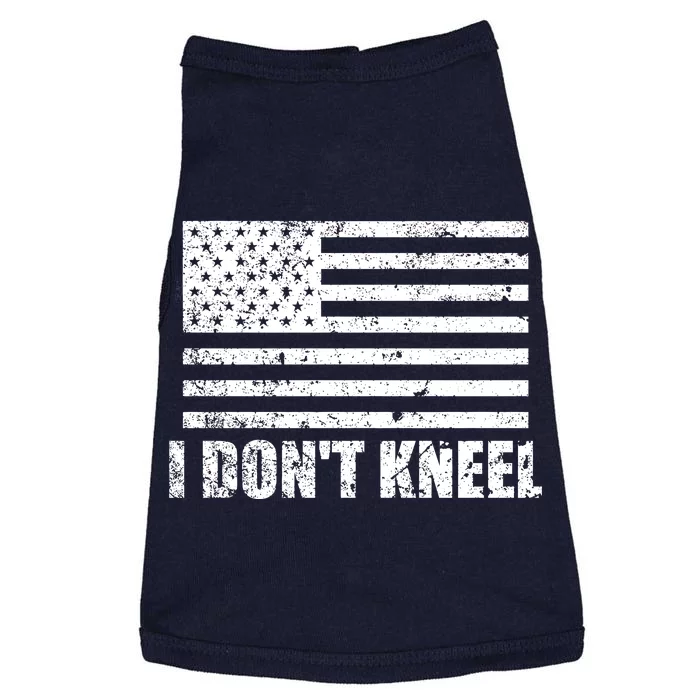 I Dont Kneel Distressed USA Flag Doggie Tank