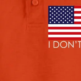 I Don't Kneel USA Flag Dry Zone Grid Performance Polo