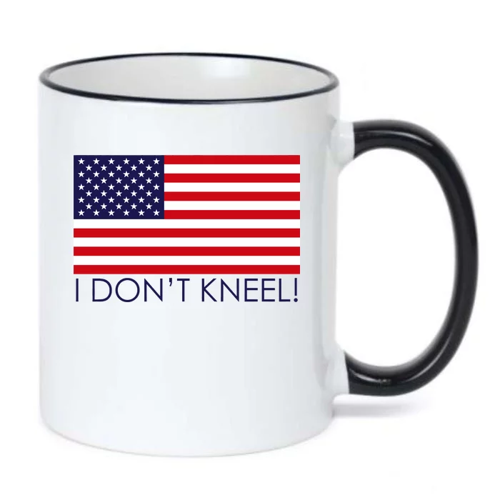 I Don't Kneel USA Flag Black Color Changing Mug