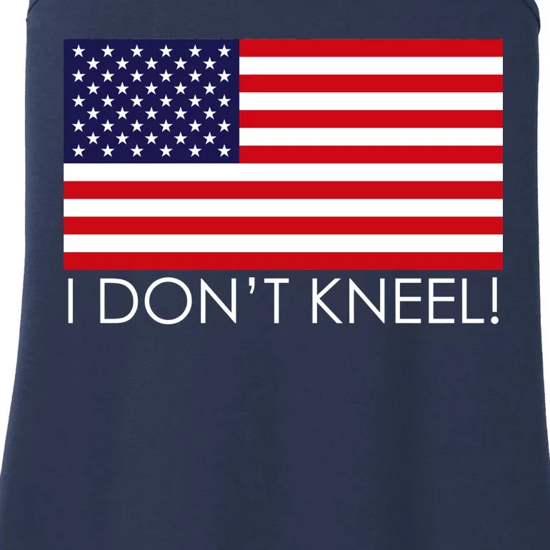 I Don't Kneel USA Flag Ladies Essential Tank