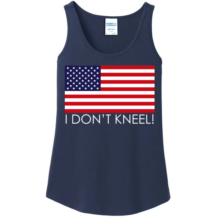 I Don't Kneel USA Flag Ladies Essential Tank