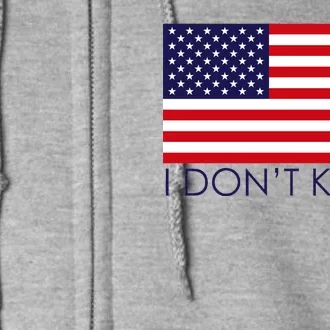 I Don't Kneel USA Flag Full Zip Hoodie