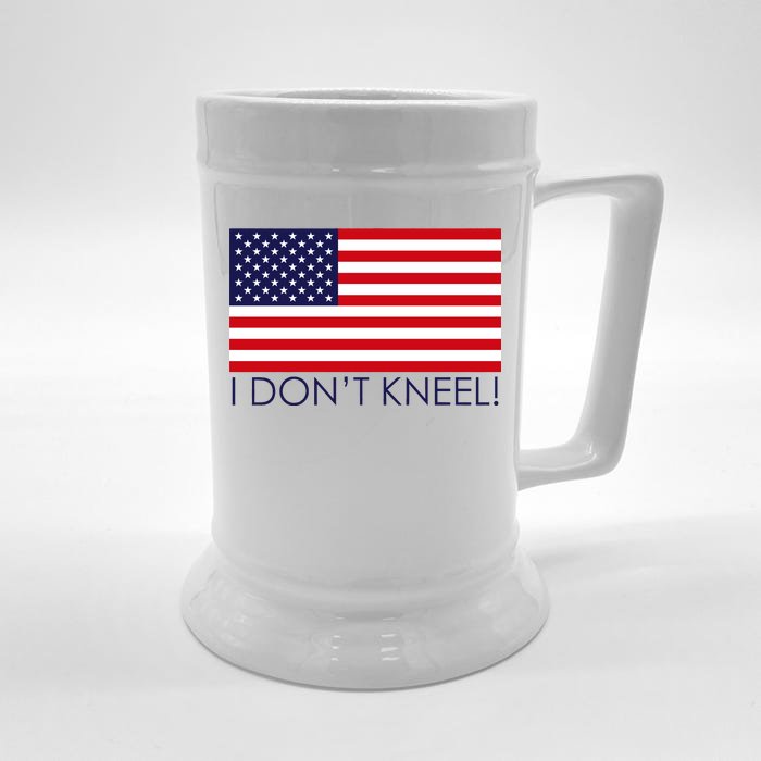 I Don't Kneel USA Flag Front & Back Beer Stein